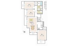 ヒルトップ菊名B棟 3LDKの間取図画像
