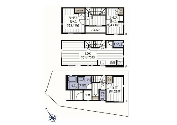 間取り 栗田谷　未入居一戸建て