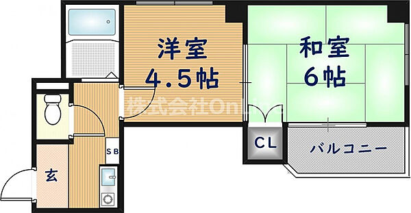 エンゼルハイツ小阪本町 ｜大阪府東大阪市小阪本町1丁目(賃貸マンション2K・4階・20.00㎡)の写真 その2