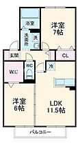 RISA A棟  ｜ 大阪府東大阪市若江南町2丁目（賃貸アパート2LDK・2階・59.25㎡） その2