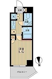 スペーシア池尻大橋 5階1Kの間取り