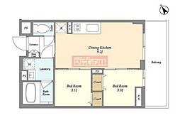 TheGrandTerraceWakabayashi 2DKの間取図画像