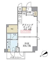 KDXレジデンス駒沢公園 1DKの間取図画像
