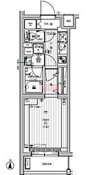 PREMIUMCUBE世田谷♯mo 1Kの間取図画像