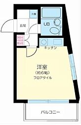 カームハウス大橋 ワンルームの間取図画像