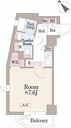 アーバンプレミア池尻大橋 1Kの間取図画像