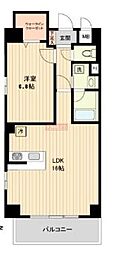 ベルメゾン若林 1LDKの間取図画像