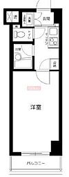 ルーブル学芸大学六番館 1Kの間取図画像