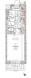 GALICIA中目黒 1Kの間取図画像