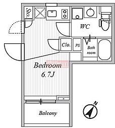 ASTILE三軒茶屋IV 1LDKの間取図画像