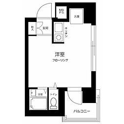 マートルコート駒沢大学 ワンルームの間取図画像