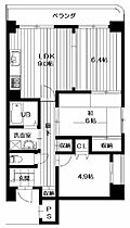 マローネ谷町  ｜ 大阪府大阪市中央区谷町9丁目2-21（賃貸マンション3LDK・5階・62.63㎡） その2