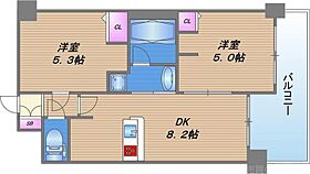 エステムプラザ大阪城パークフロント  ｜ 大阪府大阪市東成区中道2丁目3-2（賃貸マンション2LDK・14階・40.18㎡） その2