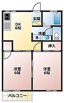 フレグランス池下C 202 ｜ 愛知県豊橋市柱七番町120（賃貸アパート2DK・2階・35.51㎡） その2