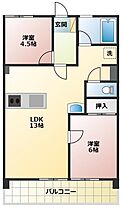 ユトリロ東幸 501 ｜ 愛知県豊橋市東幸町字大山116-1（賃貸マンション2LDK・5階・51.30㎡） その2