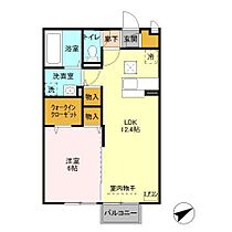 シュロス蒲地　A 102 ｜ 茨城県鹿嶋市大字長栖（賃貸アパート1LDK・1階・45.04㎡） その2