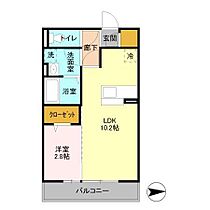 グランドゥール三笠山 203 ｜ 茨城県鹿嶋市大字宮中（賃貸アパート1LDK・2階・33.12㎡） その2