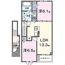 アンソレイユ弐番館　II 203 ｜ 茨城県鹿嶋市大字平井1105-1（賃貸アパート2LDK・2階・59.58㎡） その2