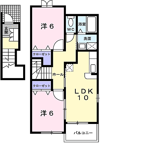 ソシア　I 201｜茨城県神栖市深芝(賃貸アパート2LDK・2階・57.22㎡)の写真 その2