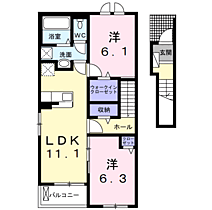 Ｋ’ｓヴィレッジ平井　Ａ 203 ｜ 茨城県鹿嶋市大字平井東3丁目6-11（賃貸アパート2LDK・2階・58.60㎡） その2