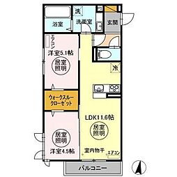フォレストメゾン鉢形台 二番館 2階/206