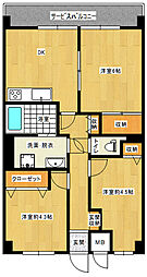アーバンライフ中山 2LDKの間取図画像