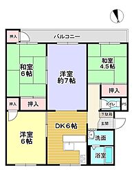 有野12団地2号棟 4DKの間取図画像