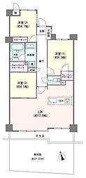 グリーンパーク西新井 3LDKの間取図画像