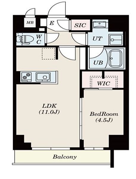 S-RESIDENCE錦糸町South 401｜東京都江東区毛利２丁目(賃貸マンション1LDK・4階・38.34㎡)の写真 その2