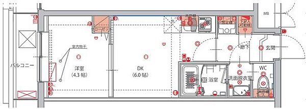 ハーモニーレジデンス東京南砂パークサイド 414｜東京都江東区南砂７丁目(賃貸マンション1DK・4階・25.46㎡)の写真 その2