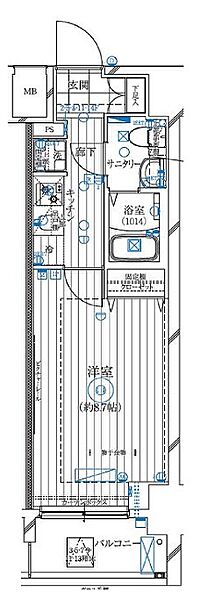 レガリス亀戸（REGALIZ亀戸） 903｜東京都江東区亀戸７丁目(賃貸マンション1K・9階・25.65㎡)の写真 その2