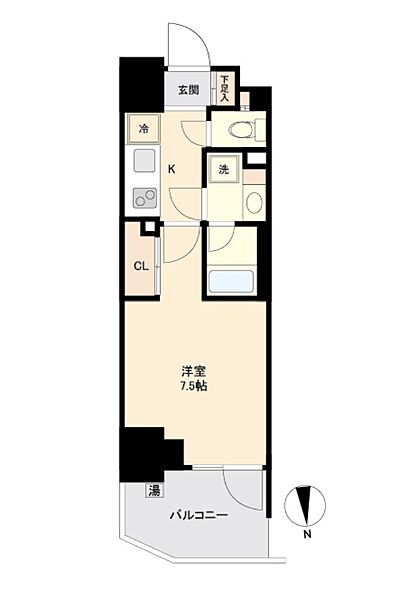 プライマル南砂 414｜東京都江東区南砂７丁目(賃貸マンション1K・4階・25.53㎡)の写真 その2