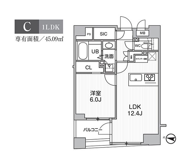 シーズンフラッツ日本橋人形町プレミア 1003｜東京都中央区日本橋堀留町１丁目(賃貸マンション1LDK・10階・45.09㎡)の写真 その2