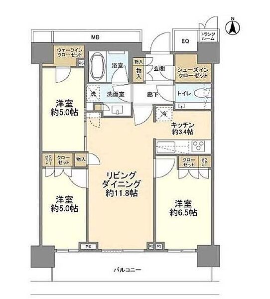 ザ・パークハウス晴海タワーズクロノレジデンス 3508｜東京都中央区晴海２丁目(賃貸マンション3LDK・35階・72.95㎡)の写真 その2