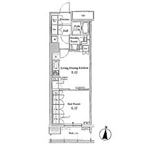 パークアクシス東陽町 1404 ｜ 東京都江東区塩浜２丁目29-10（賃貸マンション1LDK・14階・38.80㎡） その2