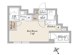 ライブカーサ門前仲町（Live Casa門前仲町） 3階ワンルームの間取り