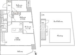 ルミーク門前仲町 2LDKの間取図画像