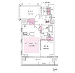 ディームス東陽町 2LDKの間取図画像