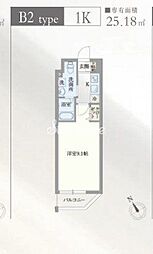 GRANPASEO門前仲町 1Kの間取図画像