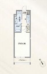GRANPASEO門前仲町 1Kの間取図画像