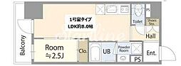 ガーデンサヴィス木場(Garden Xavis木場) 1LDKの間取図画像