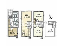 永代戸建 2SLDKの間取図画像