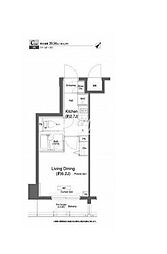プラウドフラット門前仲町2 1Kの間取図画像