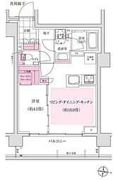 ディームス東陽町 1LDKの間取図画像