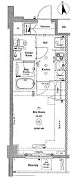 アクシス門前仲町レジデンス 1Kの間取図画像