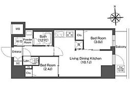 COMFORIALIV木場 2LDKの間取図画像