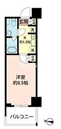 MFPRコート木場公園 1Kの間取図画像