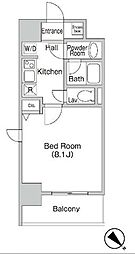 プライムアーバン門前仲町 1Kの間取図画像