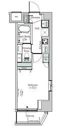 ONEROOFResidence木場West 1Kの間取図画像