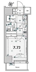 メイクスデザイン門前仲町ガーデン 1Kの間取図画像